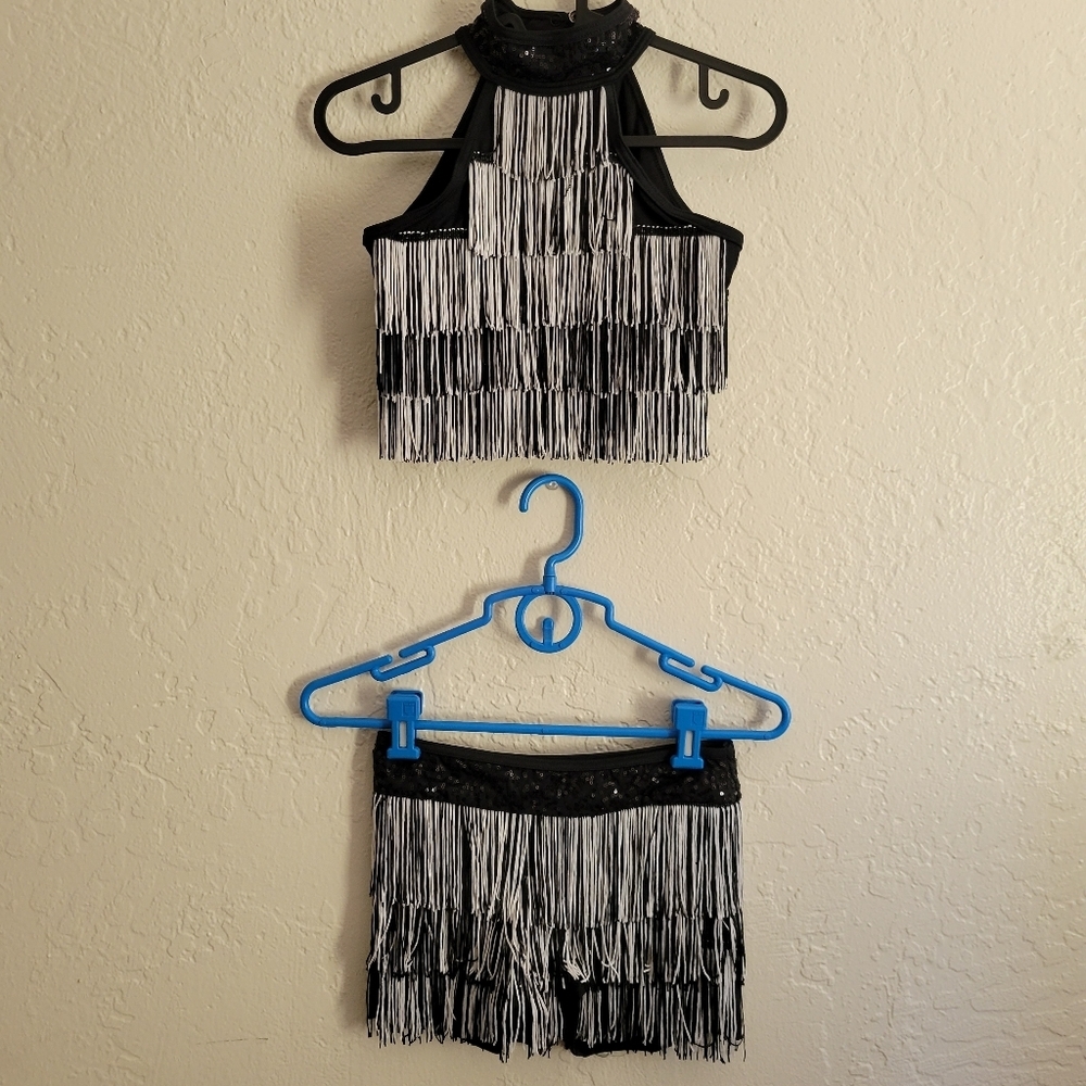 Balera Top and Shorts Fringe Outfit Small